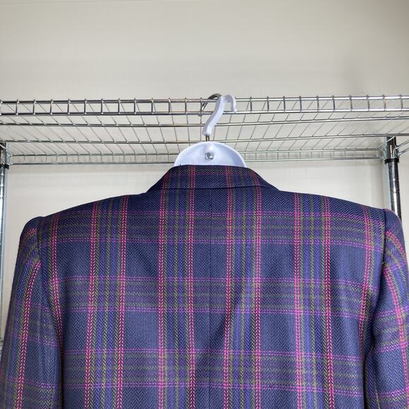 Vintage Stirling Cooper Women's Purple Plaid Jacket Size 12 Retro 80’s‎ Vibes - Picture 13 of 13